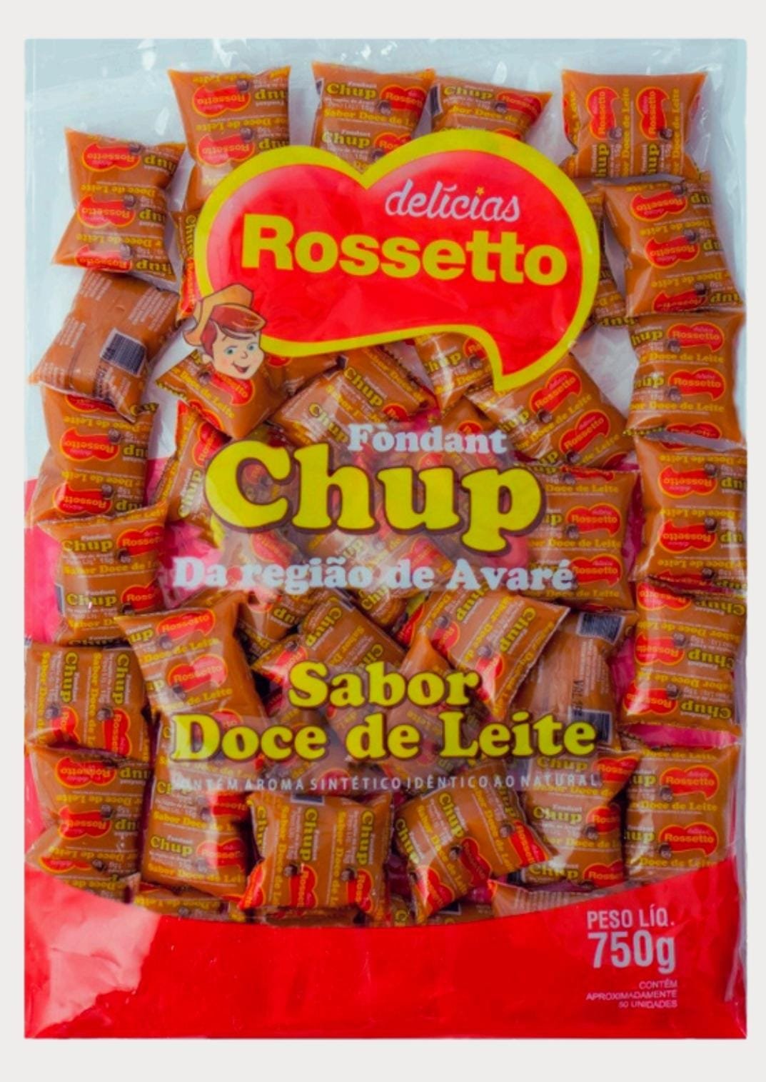 Chup chup de doce de leite Rosseto 750g c/50 - Distribuidora Pão de Mel ...